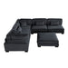 Homelegance - Traverse 6 Piece Modular Sectional with Ottoman in Black - 8555BK*6OT - GreatFurnitureDeal