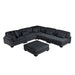Homelegance - Traverse 6 Piece Modular Sectional with Ottoman in Black - 8555BK*6OT - GreatFurnitureDeal