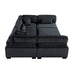 Homelegance - Traverse 6 Piece Modular Sectional with Ottoman in Black - 8555BK*6OT - GreatFurnitureDeal