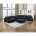 Homelegance - Traverse 7 Piece Modular Sectional with Reversible Chaise in Black - 8555BK*2CR3ACVCOT - GreatFurnitureDeal