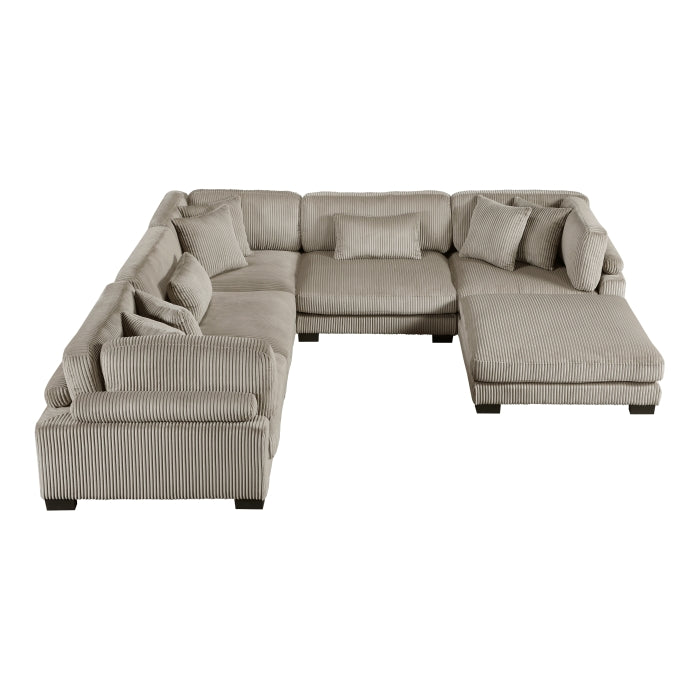Homelegance - Traverse 6 Piece Modular Sectional with Ottoman - 8555GB*3CR2ACOT - GreatFurnitureDeal