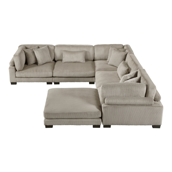 Homelegance - Traverse 6 Piece Modular Sectional with Ottoman - 8555GB*3CR2ACOT