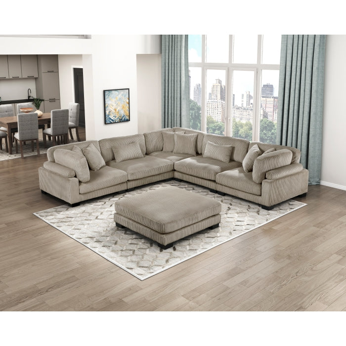 Homelegance - Traverse 6 Piece Modular Sectional with Ottoman - 8555GB*3CR2ACOT