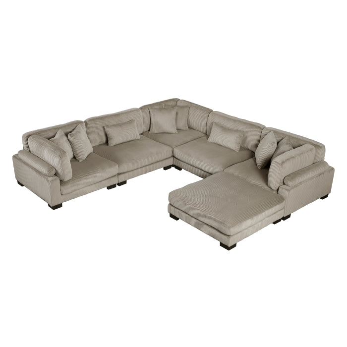 Homelegance - Traverse 6 Piece Modular Sectional with Ottoman - 8555GB*3CR2ACOT