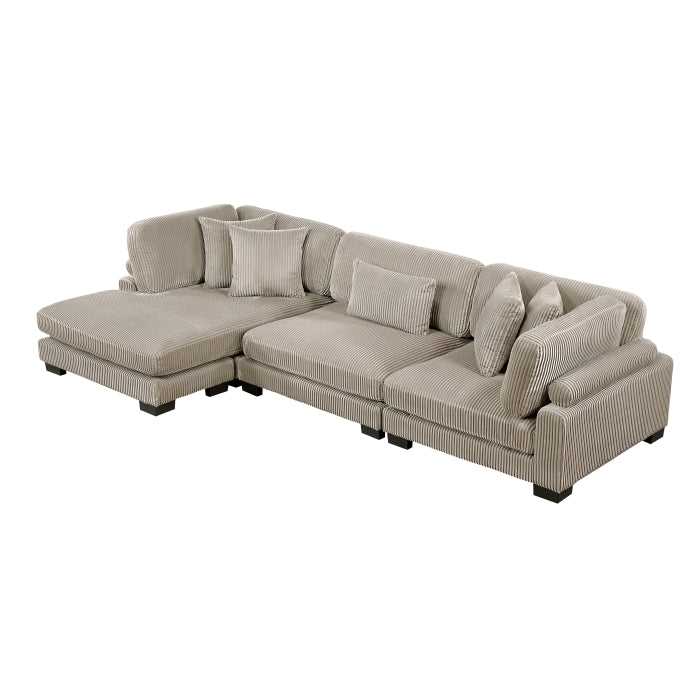 Homelegance - Traverse 3 Piece Modular Sectional with Reversible Chaise in Taupe - 8555GB*CRACVC - GreatFurnitureDeal