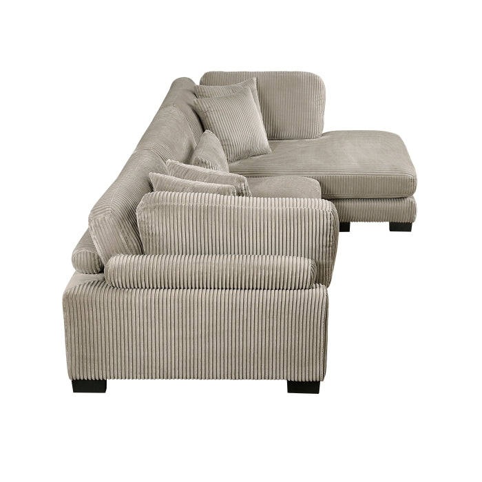 Homelegance - Traverse 3 Piece Modular Sectional with Reversible Chaise in Taupe - 8555GB*CRACVC - GreatFurnitureDeal
