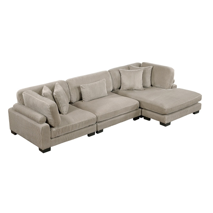 Homelegance - Traverse 3 Piece Modular Sectional with Reversible Chaise in Taupe - 8555GB*CRACVC - GreatFurnitureDeal