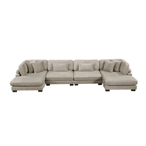 Homelegance - Traverse 4 Piece Modular Sectional with Reversible Chaise in Taupe - 8555GB*2AC2VC - GreatFurnitureDeal