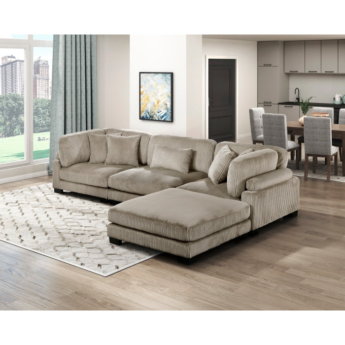 Homelegance - Traverse 4 Piece Modular Sectional with Ottoman - 8555GB*4OT - GreatFurnitureDeal