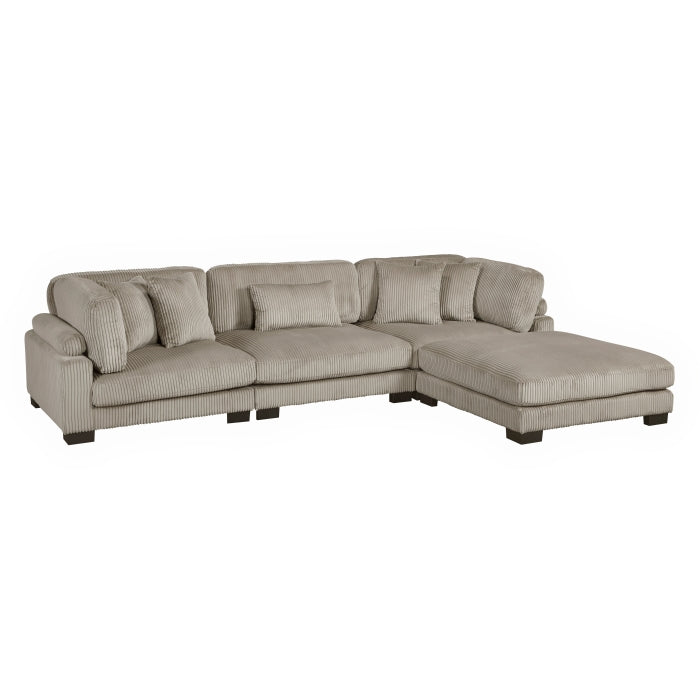 Homelegance - Traverse 4 Piece Modular Sectional with Ottoman - 8555GB*4OT