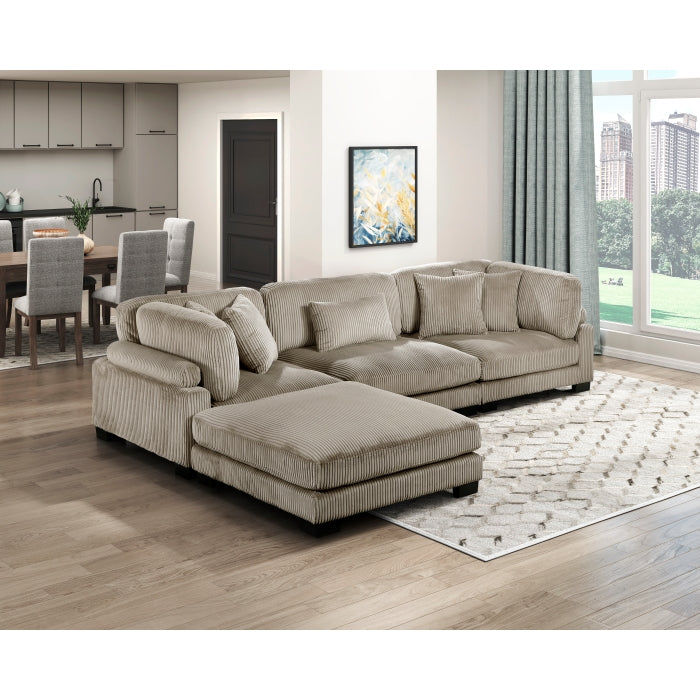 Homelegance - Traverse 4 Piece Modular Sectional with Ottoman - 8555GB*4OT