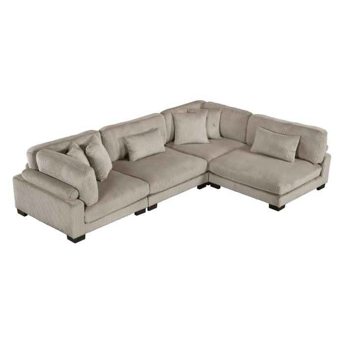 Homelegance - Traverse 4 Piece Modular Sectional in Taupe - 8555GB*4SC - GreatFurnitureDeal
