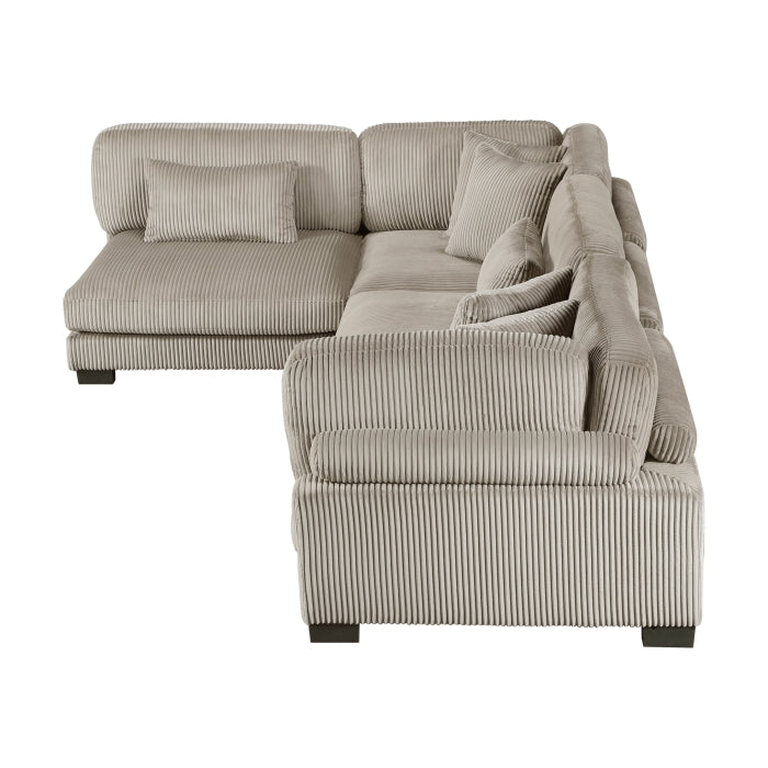 Homelegance - Traverse 4 Piece Modular Sectional in Taupe - 8555GB*4SC - GreatFurnitureDeal