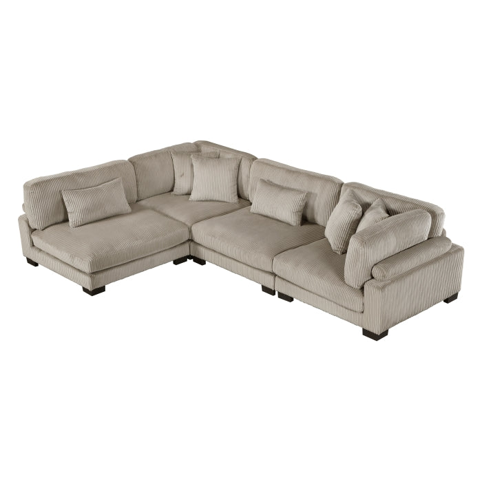 Homelegance - Traverse 4 Piece Modular Sectional in Taupe - 8555GB*4SC - GreatFurnitureDeal