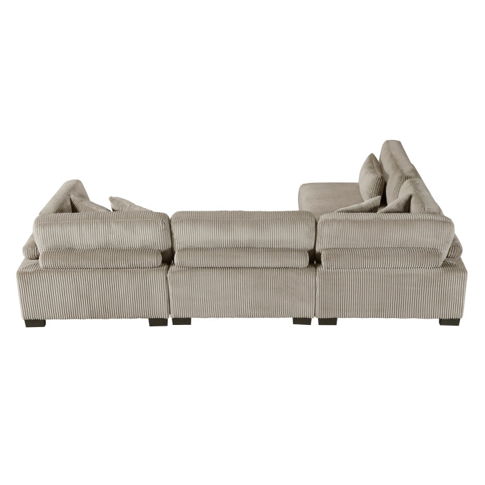 Homelegance - Traverse 4 Piece Modular Sectional in Taupe - 8555GB*4SC - GreatFurnitureDeal