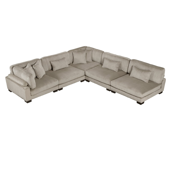 Homelegance - Traverse 5 Piece Modular Sectional - 8555GB*5SC