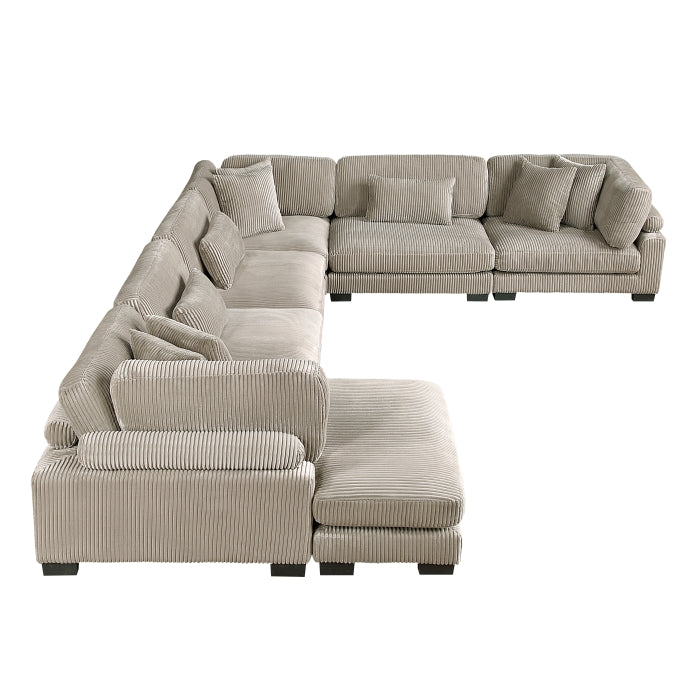 Homelegance - Traverse 6 Piece Modular Sectional with Reversible Chaise - 8555GB*2CR3ACVC - GreatFurnitureDeal