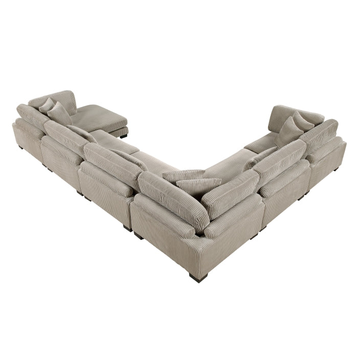 Homelegance - Traverse 6 Piece Modular Sectional with Reversible Chaise - 8555GB*2CR3ACVC - GreatFurnitureDeal