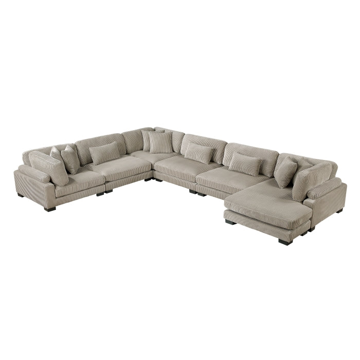 Homelegance - Traverse 6 Piece Modular Sectional with Reversible Chaise - 8555GB*2CR3ACVC - GreatFurnitureDeal