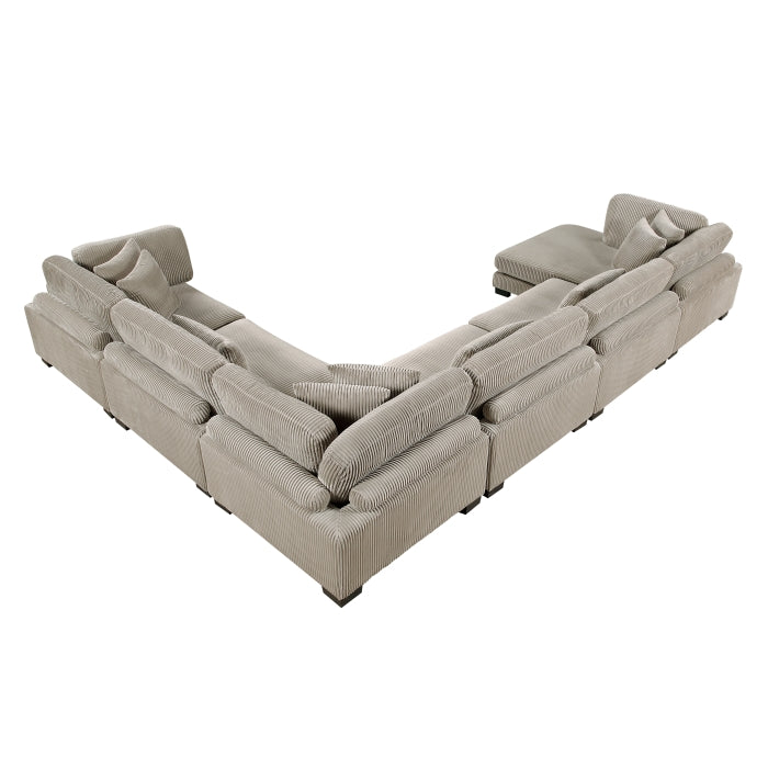 Homelegance - Traverse 6 Piece Modular Sectional with Reversible Chaise - 8555GB*2CR3ACVC - GreatFurnitureDeal