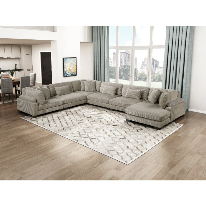 Homelegance - Traverse 6 Piece Modular Sectional with Reversible Chaise - 8555GB*2CR3ACVC