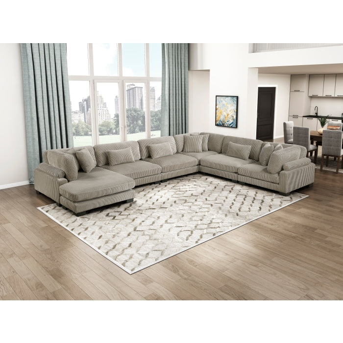 Homelegance - Traverse 6 Piece Modular Sectional with Reversible Chaise - 8555GB*2CR3ACVC