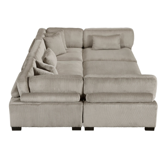 Homelegance - Traverse 5 Piece Modular Sectional with Ottoman - 8555GB*6OT