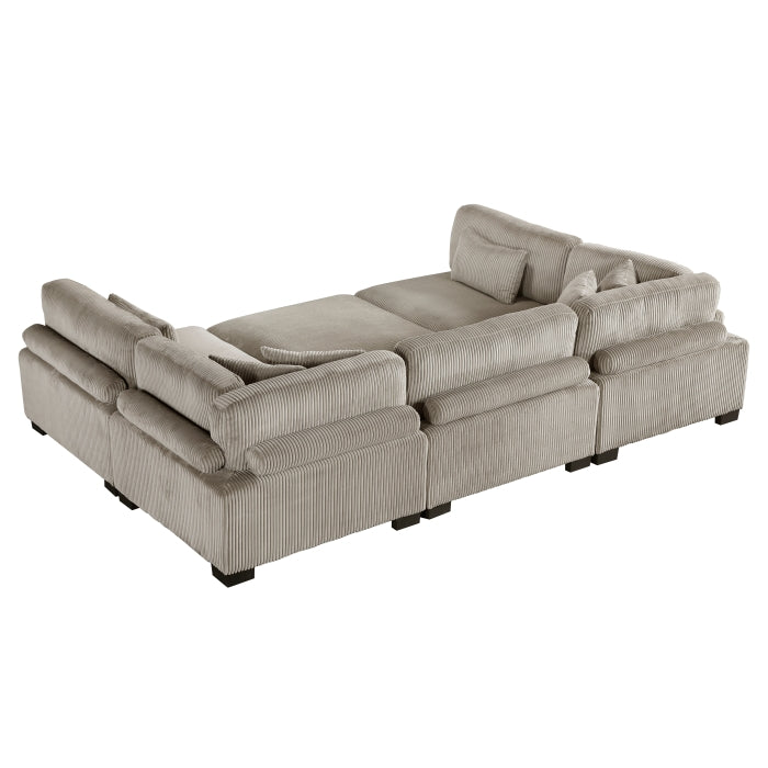 Homelegance - Traverse 5 Piece Modular Sectional with Ottoman - 8555GB*6OT