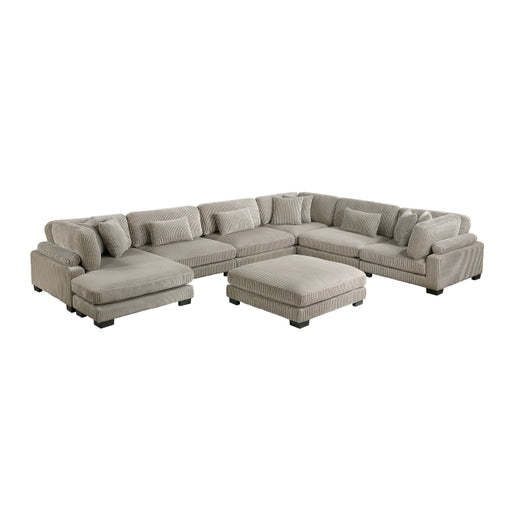 Homelegance - Traverse 7 Piece Modular Sectional with Reversible Chaise and Ottoman - 8555GB*2CR3ACVCOT - GreatFurnitureDeal