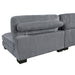 Homelegance - Traverse 4 Piece Modular Sectional with Ottoman - 8555GY*4OT - GreatFurnitureDeal