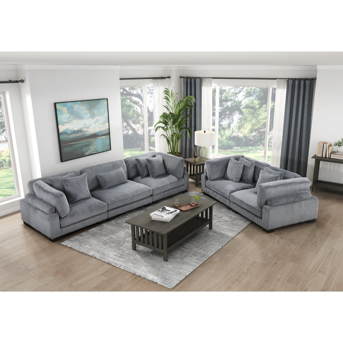 Homelegance - Traverse 3 Piece Modular Sectional with Reversible Chaise Sofa - 8555GY*CRACVC - GreatFurnitureDeal