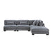 Homelegance - Traverse 4 Piece Modular Sectional with Ottoman - 8555GY*2AC1CROT - GreatFurnitureDeal