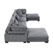 Homelegance - Traverse 6 Piece Modular Sectional with Ottomans - 8555GY*2CR2AC2OT - GreatFurnitureDeal