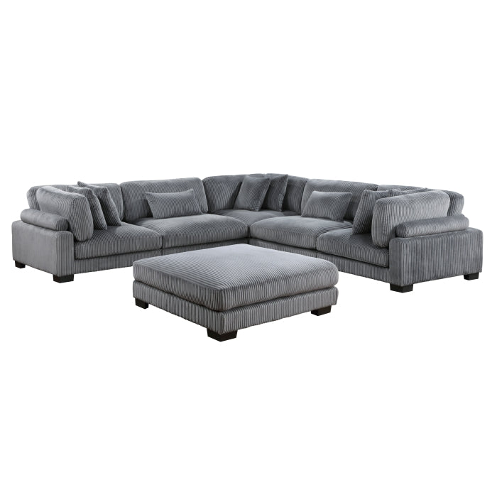 Homelegance - Traverse 6 Piece Modular Sectional with Ottoman - 8555GY*3CR2ACOT
