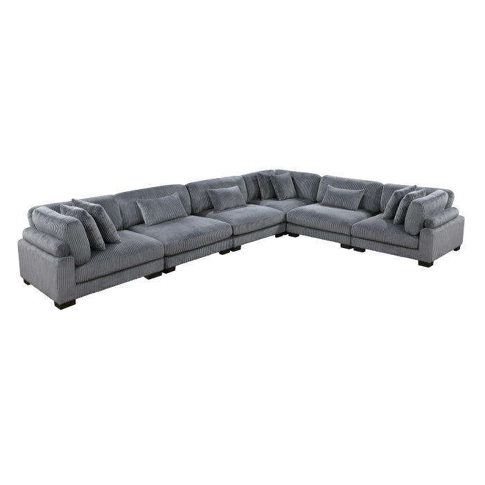 Homelegance - Traverse 6 Piece Modular Sectional - 8555GY*3CR3AC - GreatFurnitureDeal