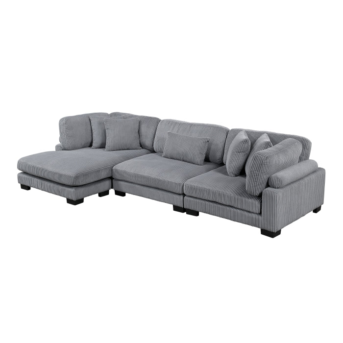 Homelegance - Traverse 3 Piece Modular Sectional with Reversible Chaise Sofa - 8555GY*CRACVC - GreatFurnitureDeal