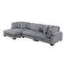Homelegance - Traverse 3 Piece Modular Sectional with Reversible Chaise Sofa - 8555GY*CRACVC - GreatFurnitureDeal
