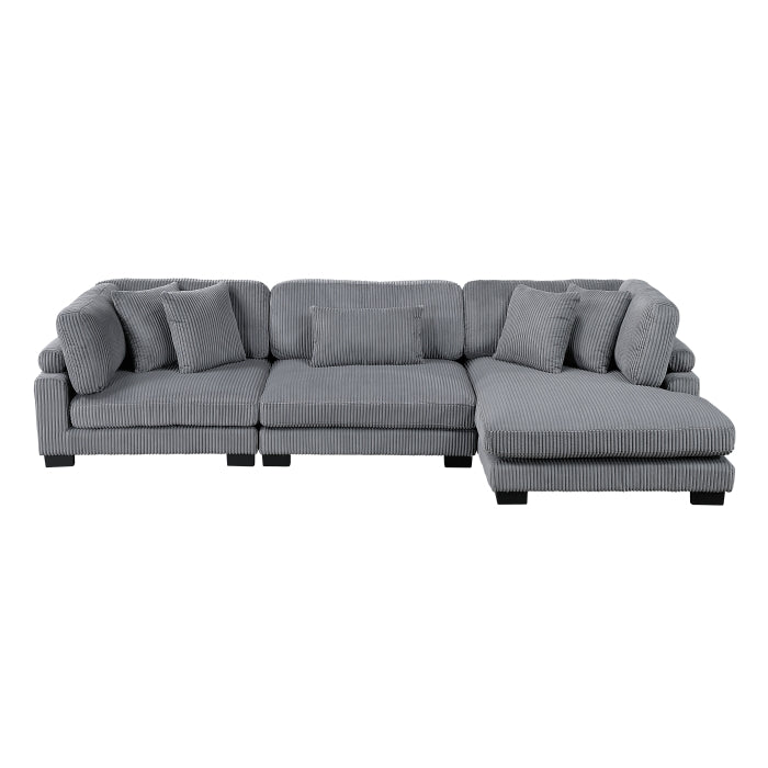 Homelegance - Traverse 3 Piece Modular Sectional with Reversible Chaise Sofa - 8555GY*CRACVC - GreatFurnitureDeal