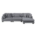Homelegance - Traverse 3 Piece Modular Sectional with Reversible Chaise Sofa - 8555GY*CRACVC - GreatFurnitureDeal