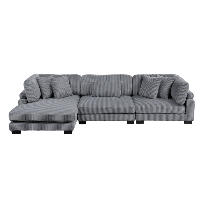 Homelegance - Traverse 3 Piece Modular Sectional with Reversible Chaise Sofa - 8555GY*CRACVC - GreatFurnitureDeal