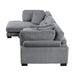 Homelegance - Traverse 3 Piece Modular Sectional with Reversible Chaise Sofa - 8555GY*CRACVC - GreatFurnitureDeal