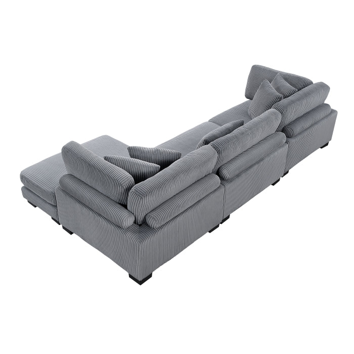 Homelegance - Traverse 3 Piece Modular Sectional with Reversible Chaise Sofa - 8555GY*CRACVC - GreatFurnitureDeal