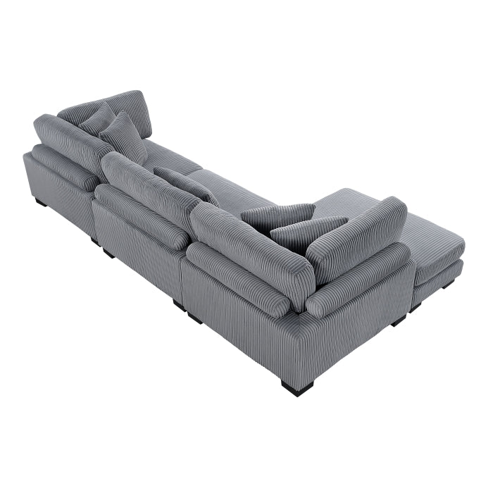 Homelegance - Traverse 3 Piece Modular Sectional with Reversible Chaise Sofa - 8555GY*CRACVC