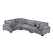 Homelegance - Traverse 4 Piece Modular Sectional - 8555GY*3CRAC - GreatFurnitureDeal