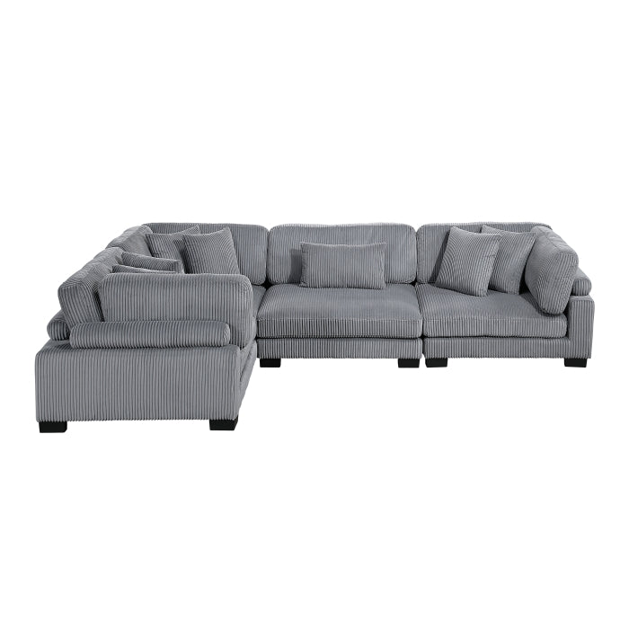 Homelegance - Traverse 4 Piece Modular Sectional - 8555GY*3CRAC - GreatFurnitureDeal