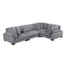 Homelegance - Traverse 4 Piece Modular Sectional - 8555GY*3CRAC - GreatFurnitureDeal