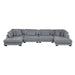 Homelegance - Traverse 4 Piece Modular Sectional with Reversible Chaise - 8555GY*2AC2VC - GreatFurnitureDeal