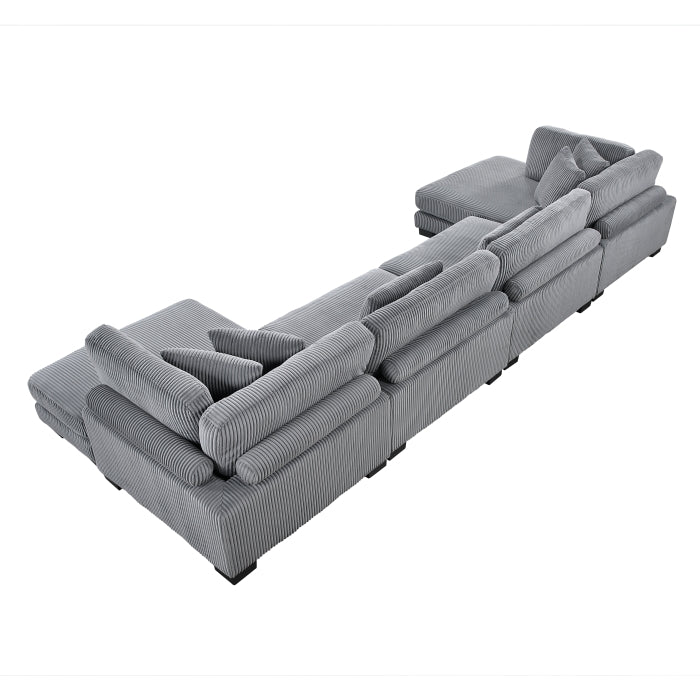 Homelegance - Traverse 4 Piece Modular Sectional with Reversible Chaise - 8555GY*2AC2VC