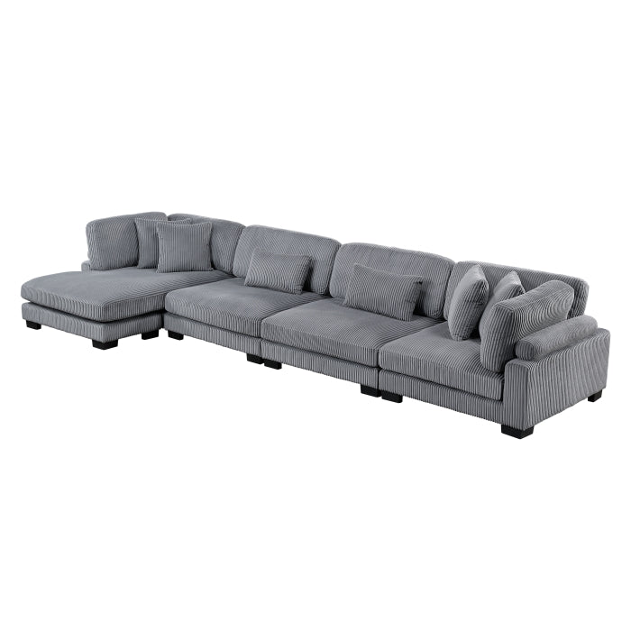 Homelegance - Traverse 4 Piece Modular Sectional with Reversible Chaise - 8555GY*CR2ACVC - GreatFurnitureDeal