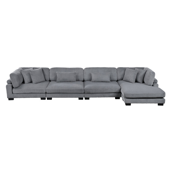 Homelegance - Traverse 4 Piece Modular Sectional with Reversible Chaise - 8555GY*CR2ACVC - GreatFurnitureDeal